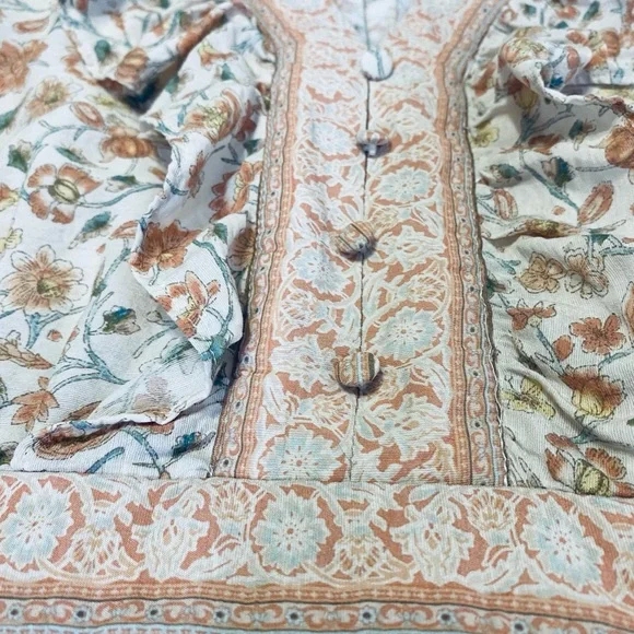 Elegant Floral Maxi Dress with Ruffle Details - Picture 14 of 16